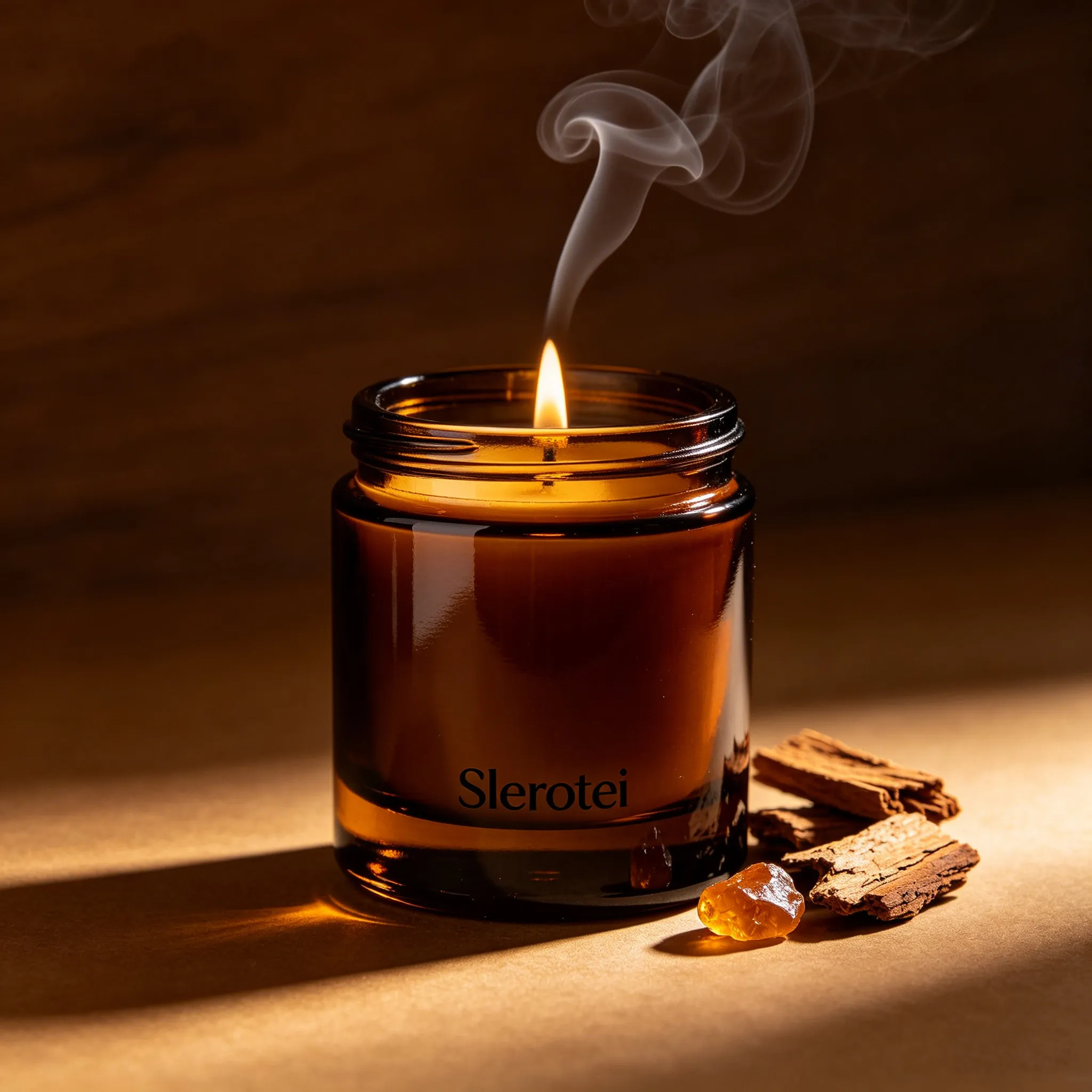 Slerotei Amber Cedar Soy Wax Candle